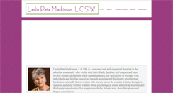 Desktop Screenshot of lesliepatemackinnon.com